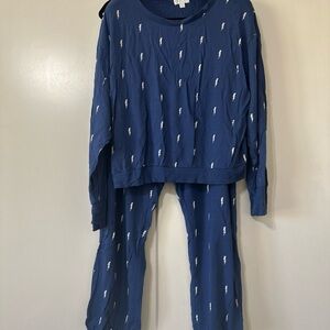 Love by GAP Navy Lightning Bolt XXL Pajama Set (B15)